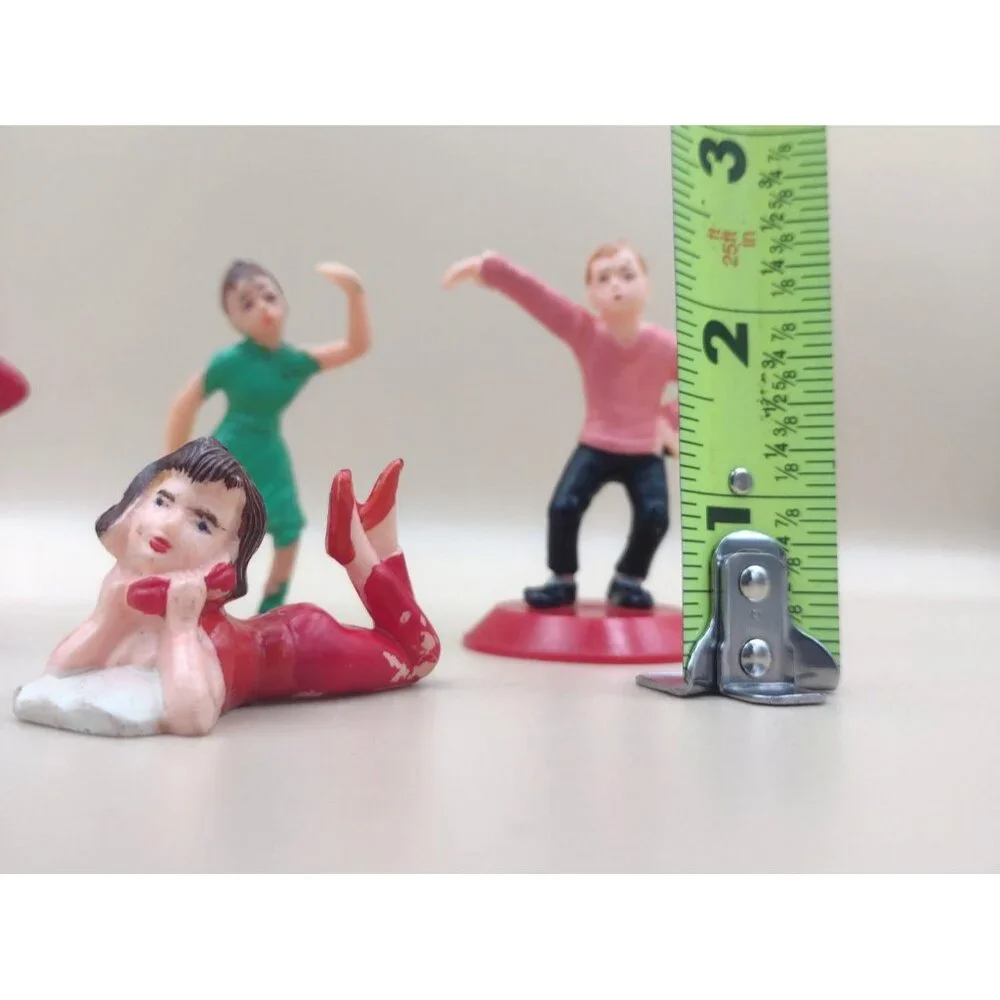 Vintage Plastic Dancing Figurines Cake Toppers Rock n Roll 50s 60s Teens MCM
